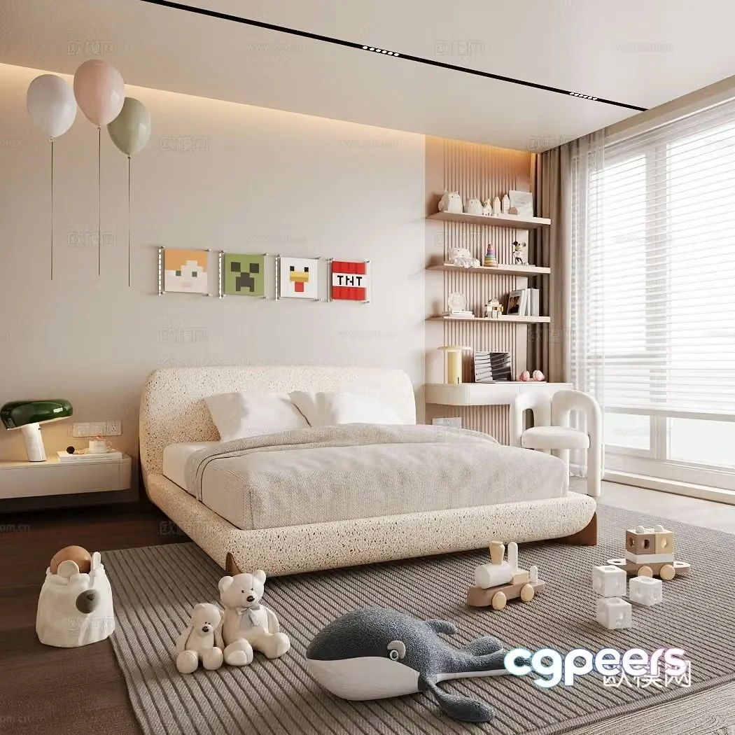 Modern children’s room Children’s bedroom Children’s master bedroom 3D model