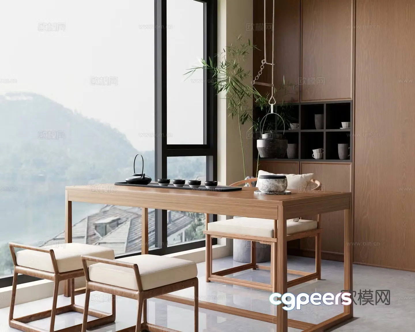 Modern tea table and chair Tea table 3D model