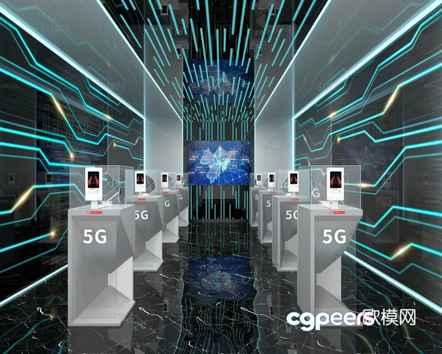 Modern Communication Exhibition 3D Model