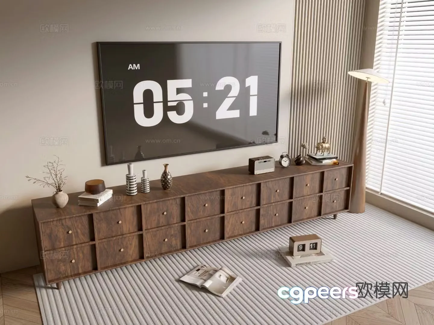 Wabi-sabi TV cabinet 3d model