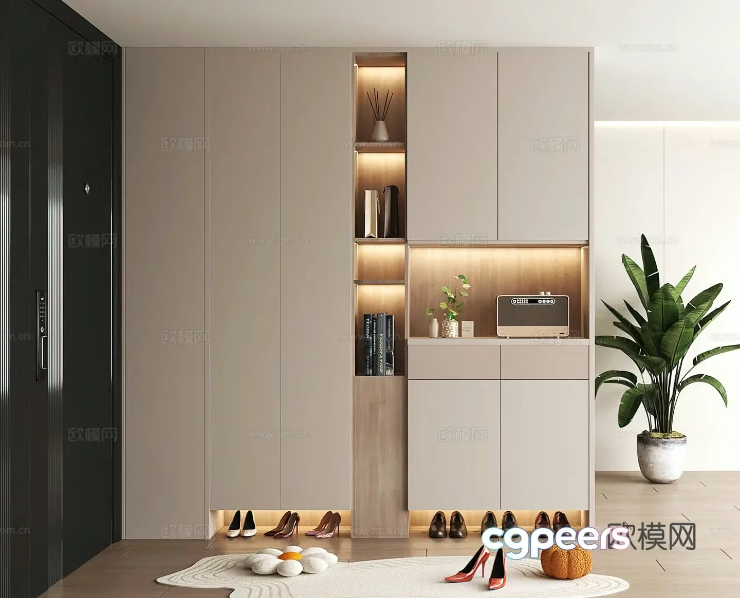 Shoe cabinet design shoe cabinet partition shoe cabinet porch shoe cabinet home shoe cabinet 3D model