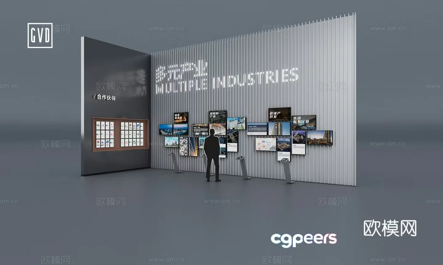 Exhibition Hall Cultural Wall Display Device Wall Display Screen Screen Matrix Wall Interactive 3D Model