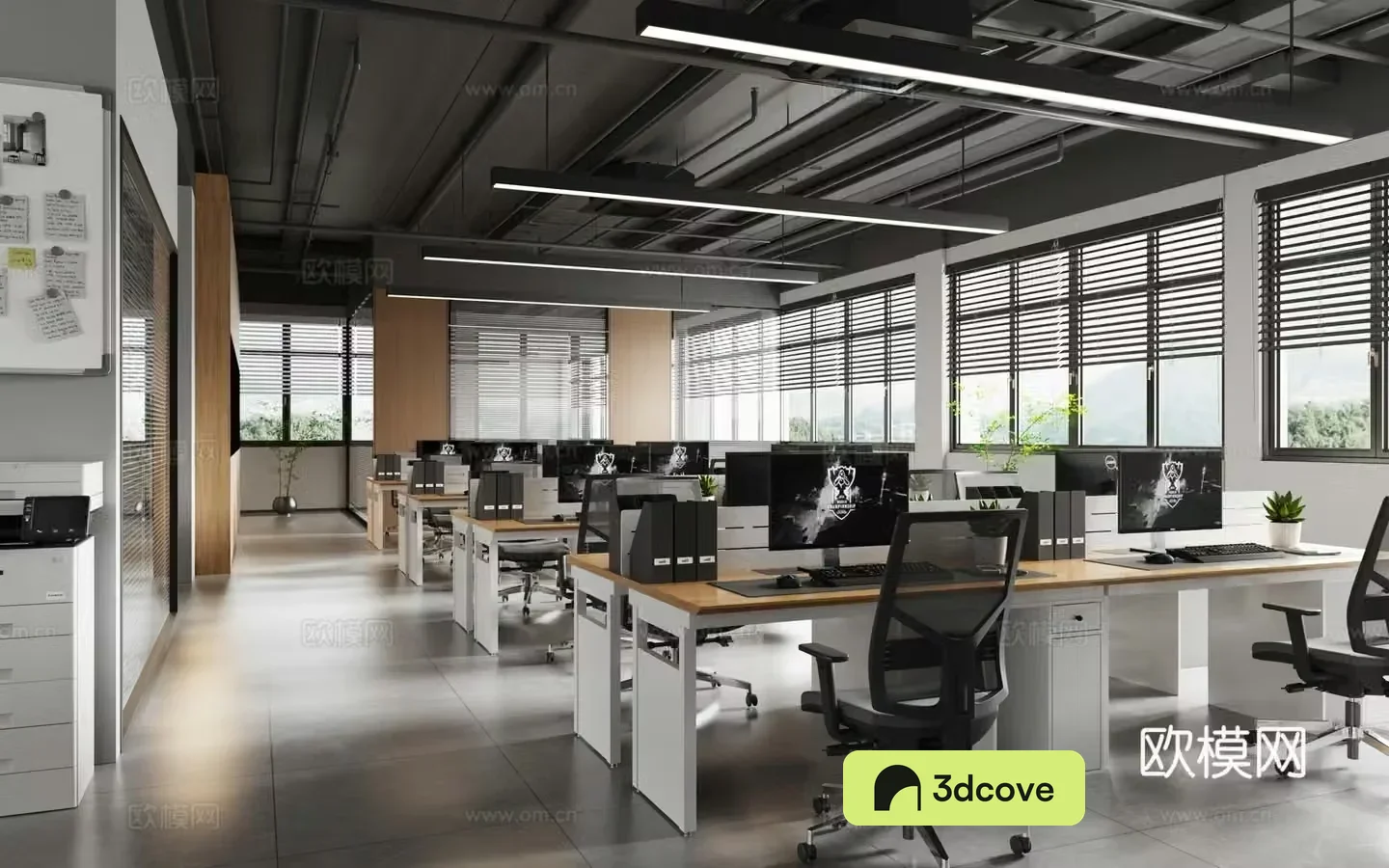 Modern open office area