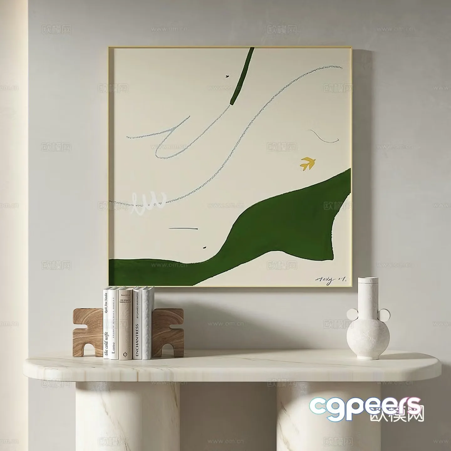 Modern simple decorative painting 3d model