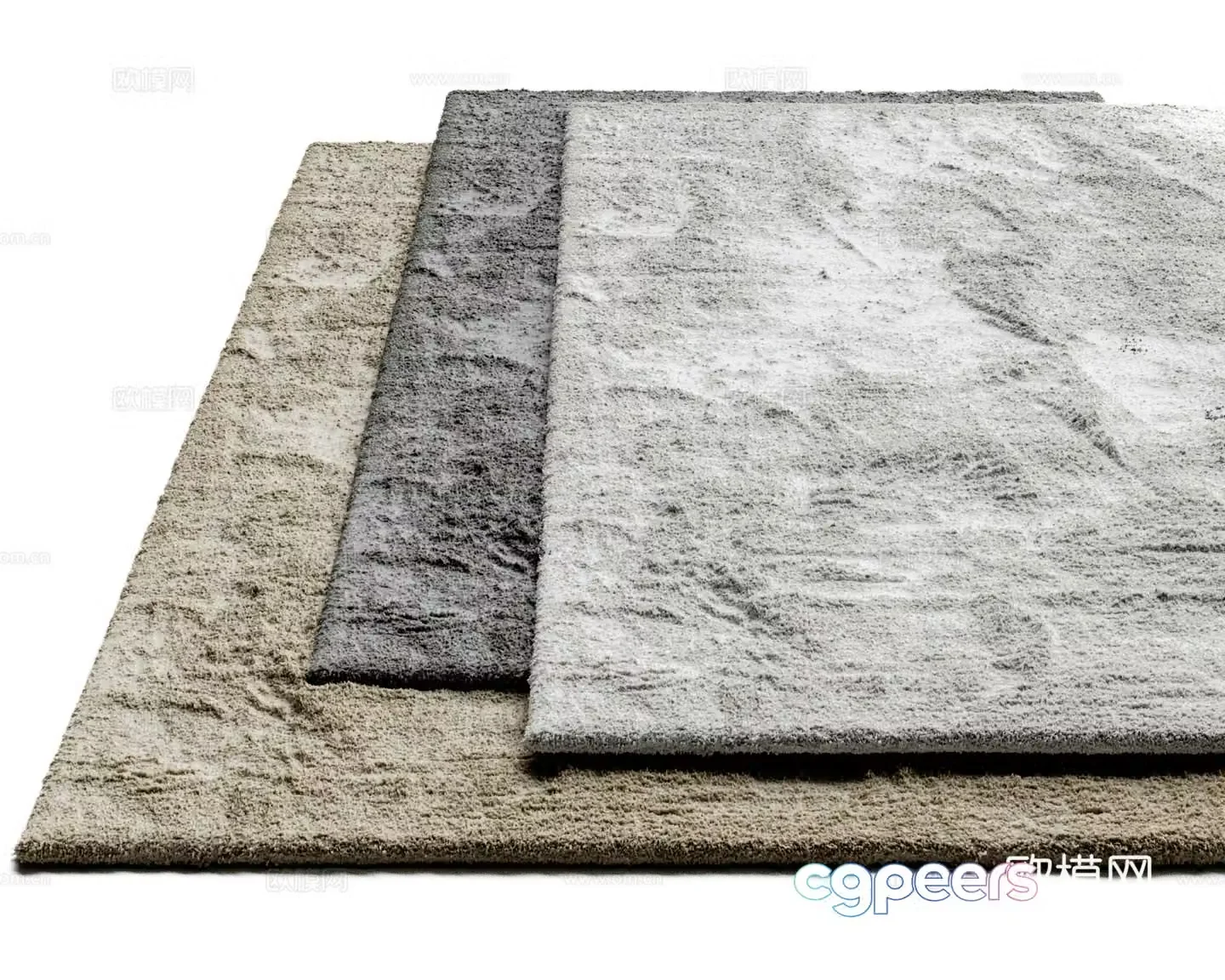 Modern carpet Fabric carpet Living room carpet Rectangular carpet Plush carpet 3d model
