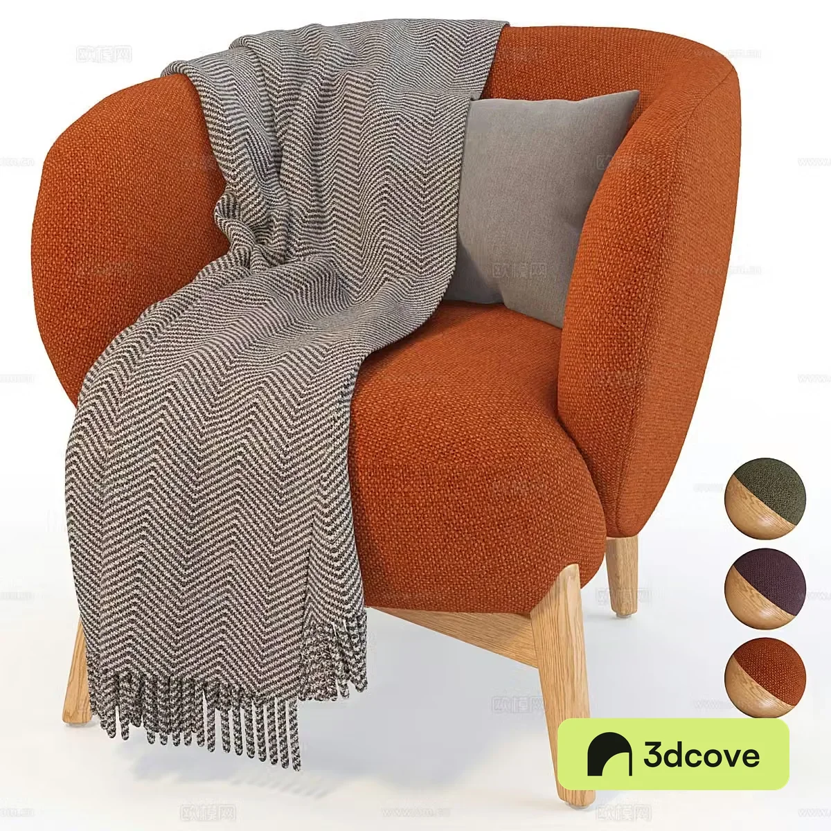 Modern Nordic Lancy armchair