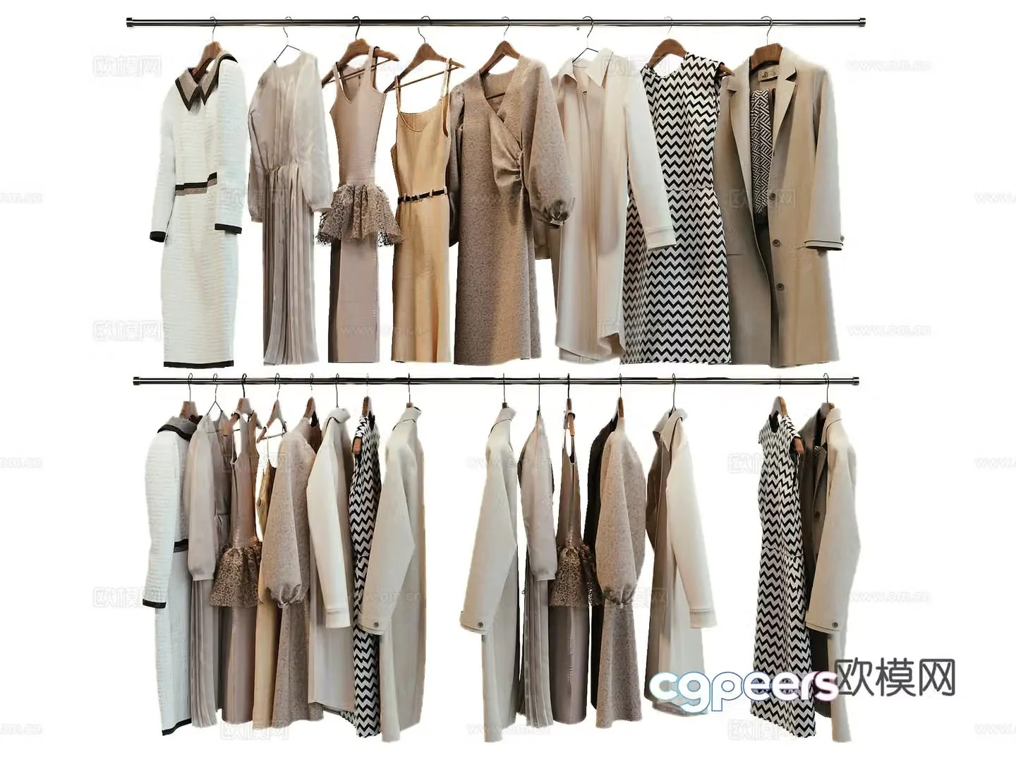 Modern clothes women’s clothing 3d model