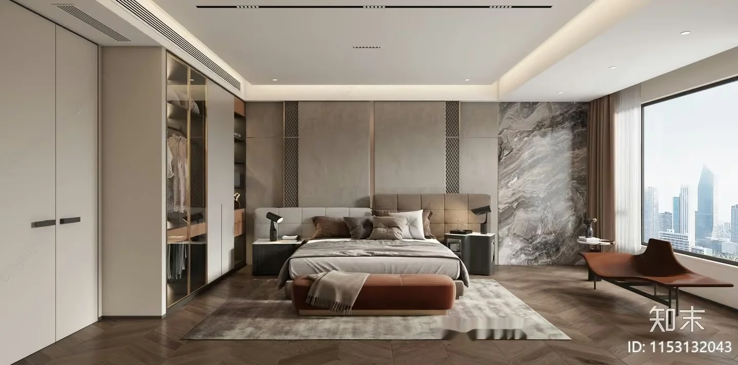 Modern Bedroom 3D Model – 12106 – VRAY Render