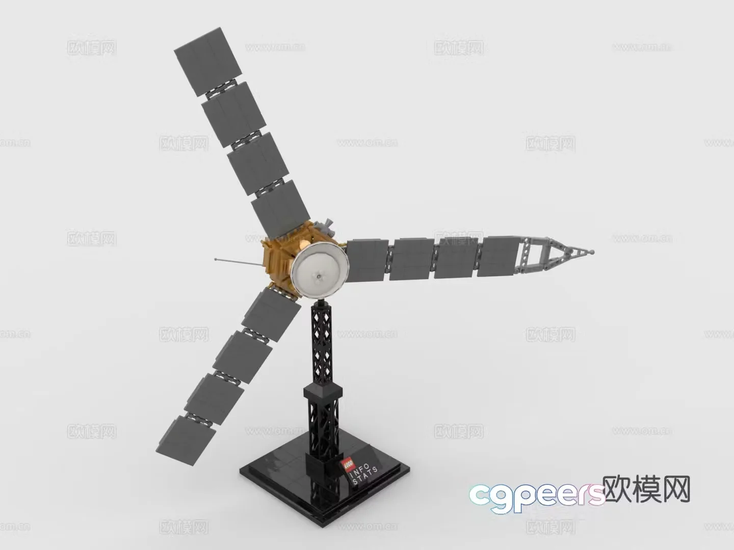 LEGO LEGO Toys Building Blocks Satellite Artificial Satellite 3D Model