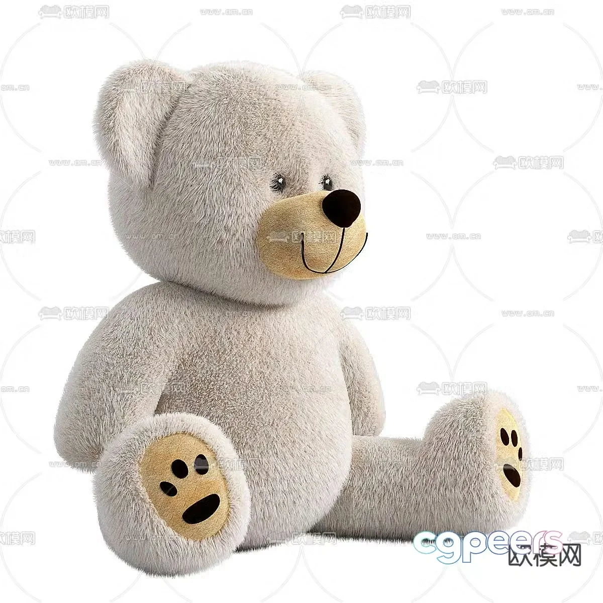 Plush toy bear doll 3d model