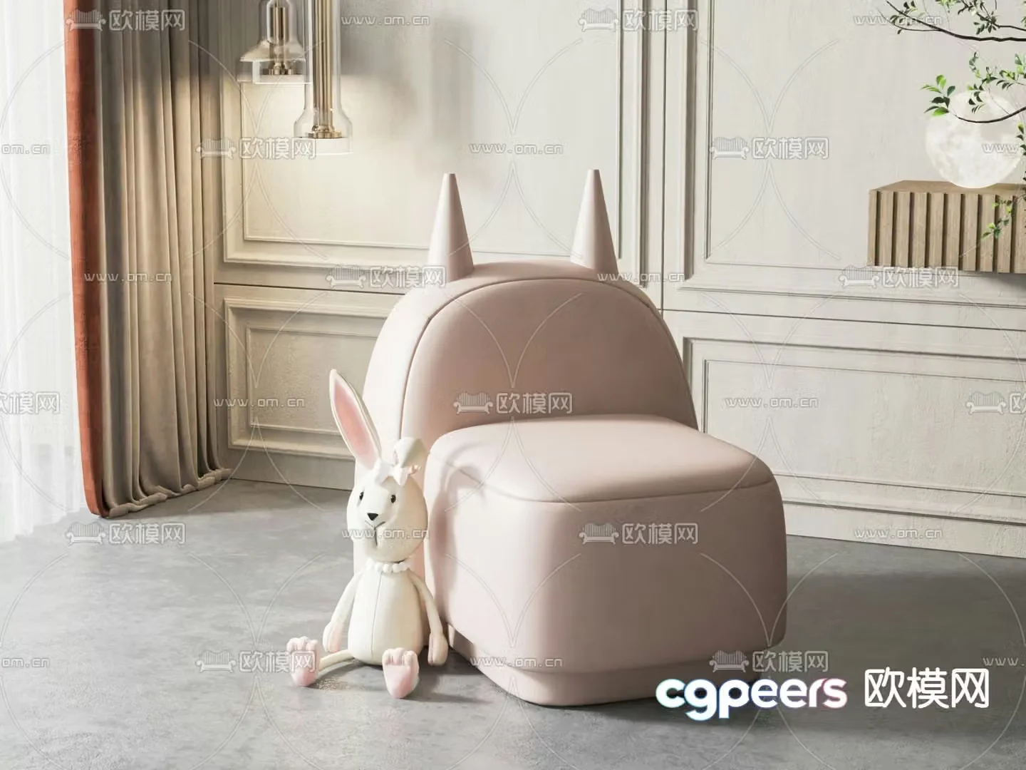 Children’s sofa cartoon sofa 3d model