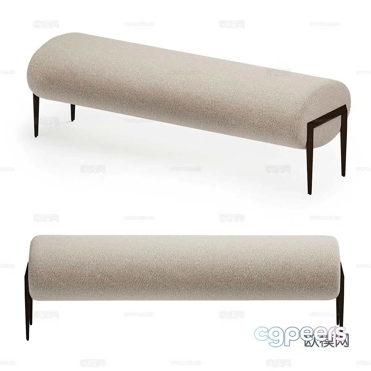 New Chinese style Towson bench tail stool 3d model