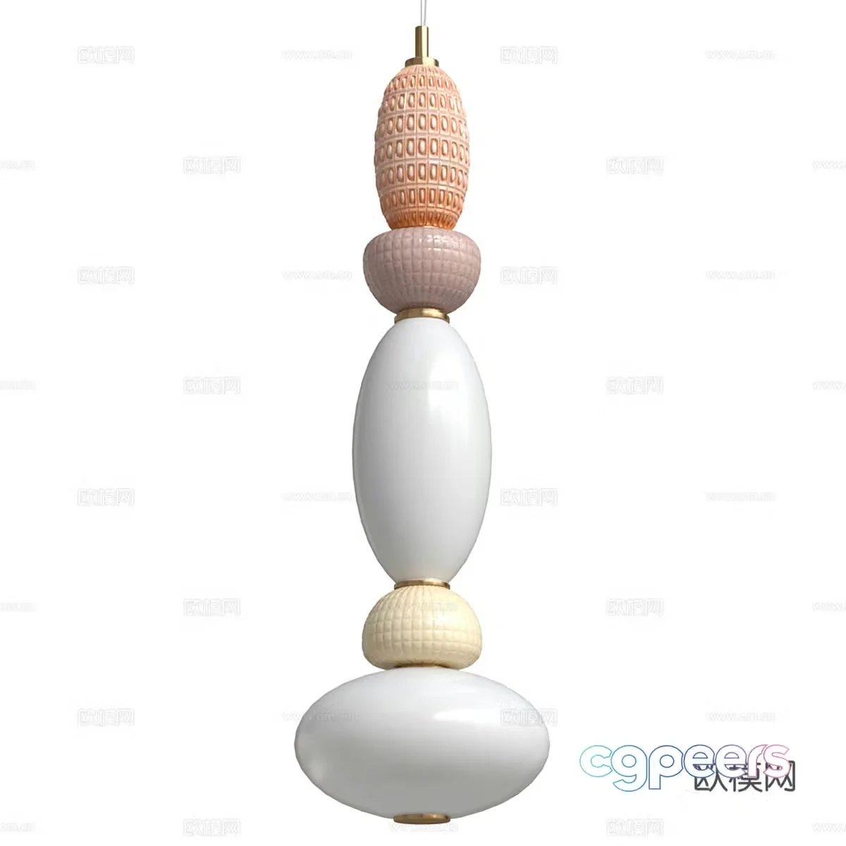 Nordic chandelier dining room chandelier 3d model