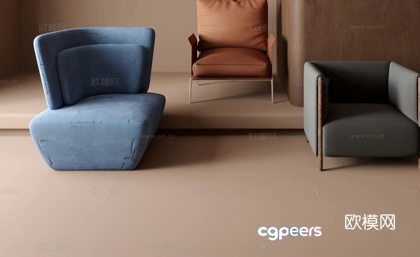 Single sofa 3d model