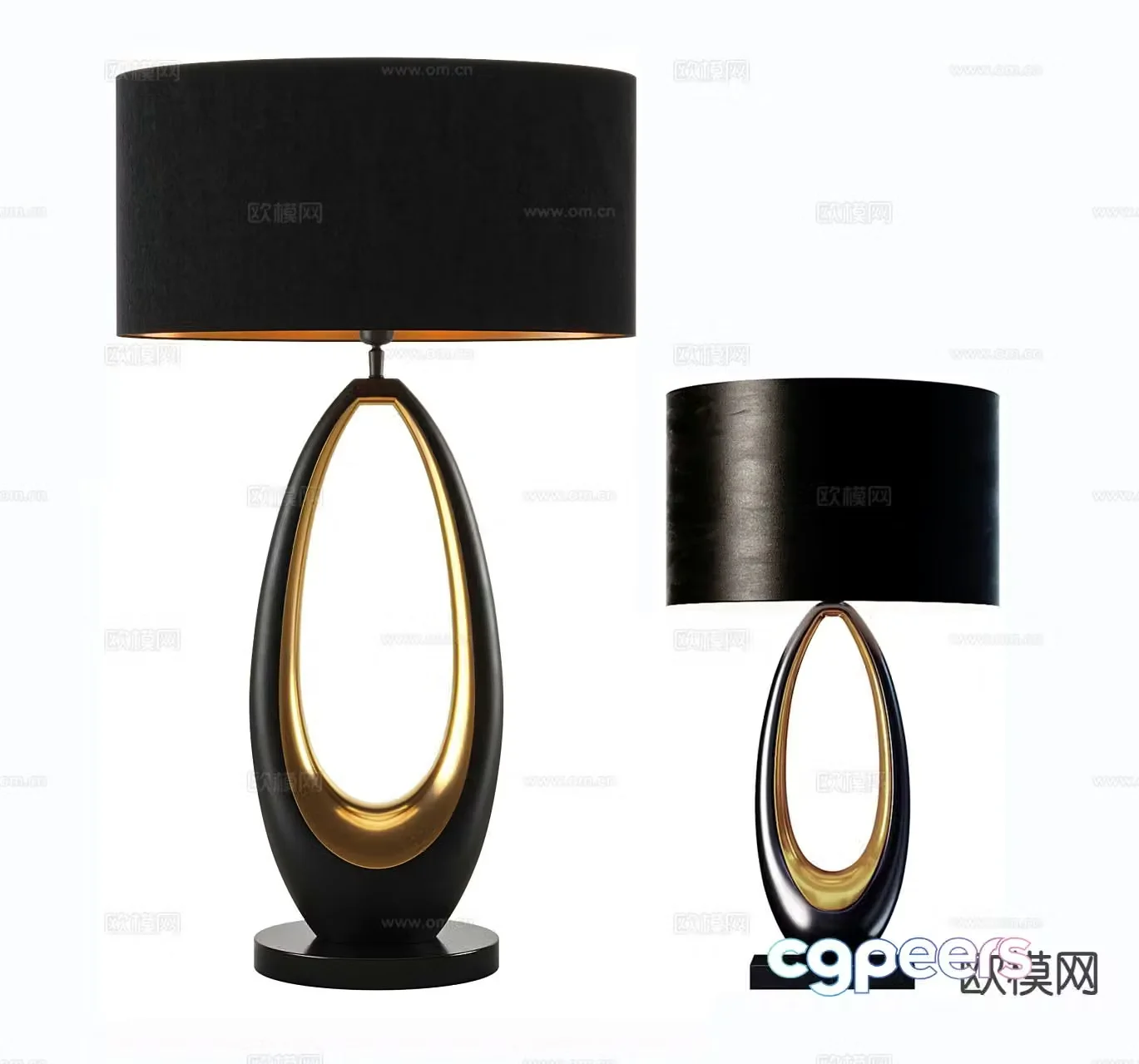 Light luxury desk lamp 3D model