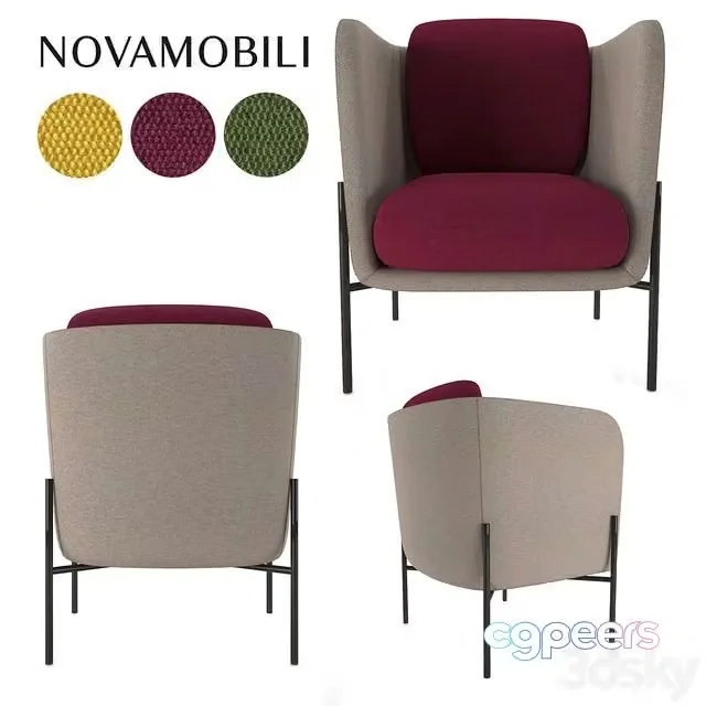 3ds Max Free – Novamobili_HAIKU_armchair