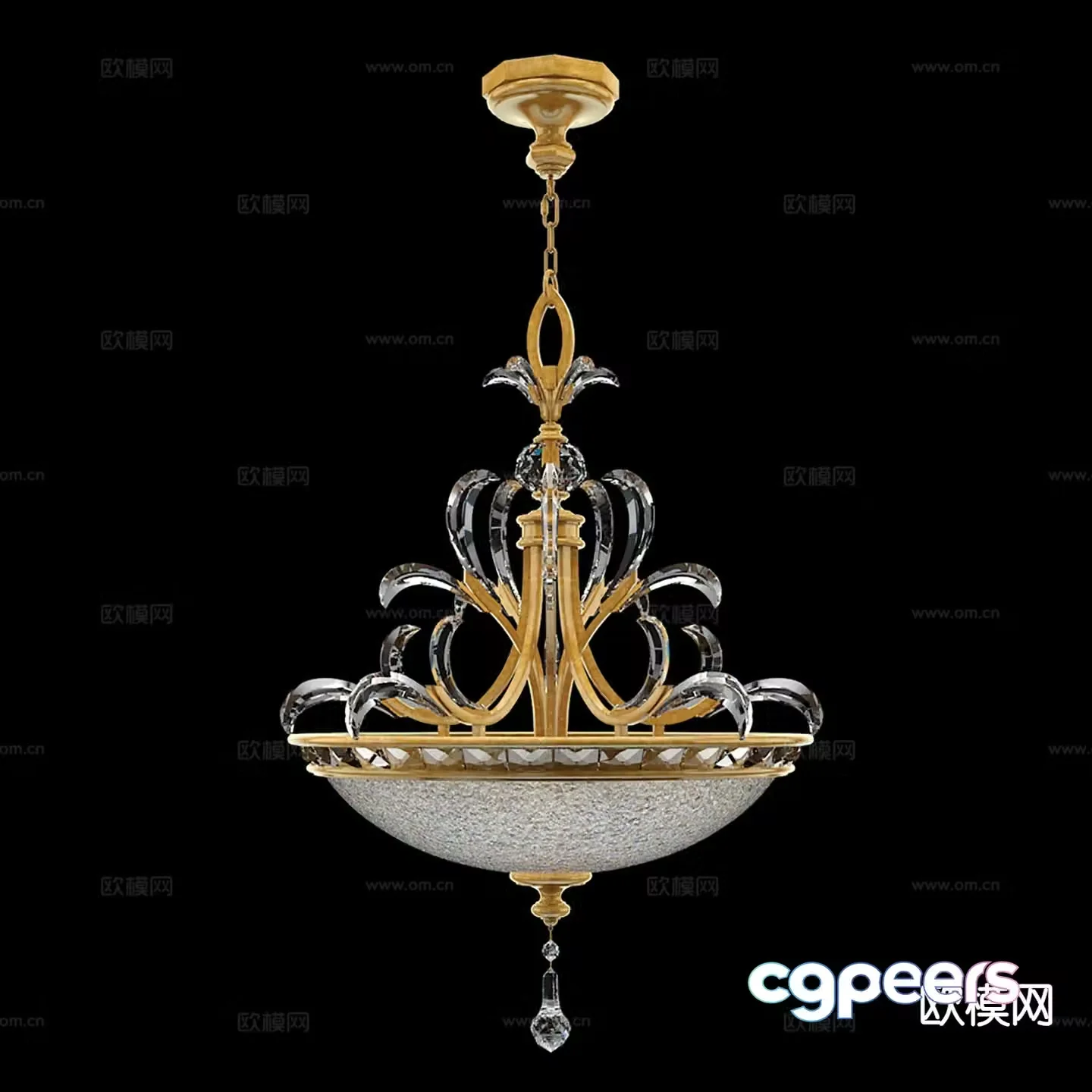European style chandelier 3d model