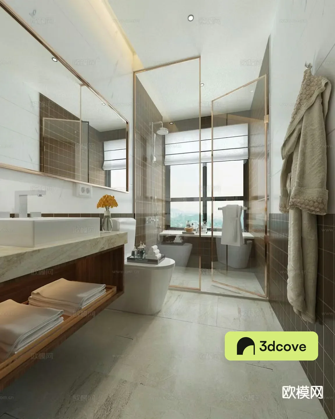 Modern bathroom toilet