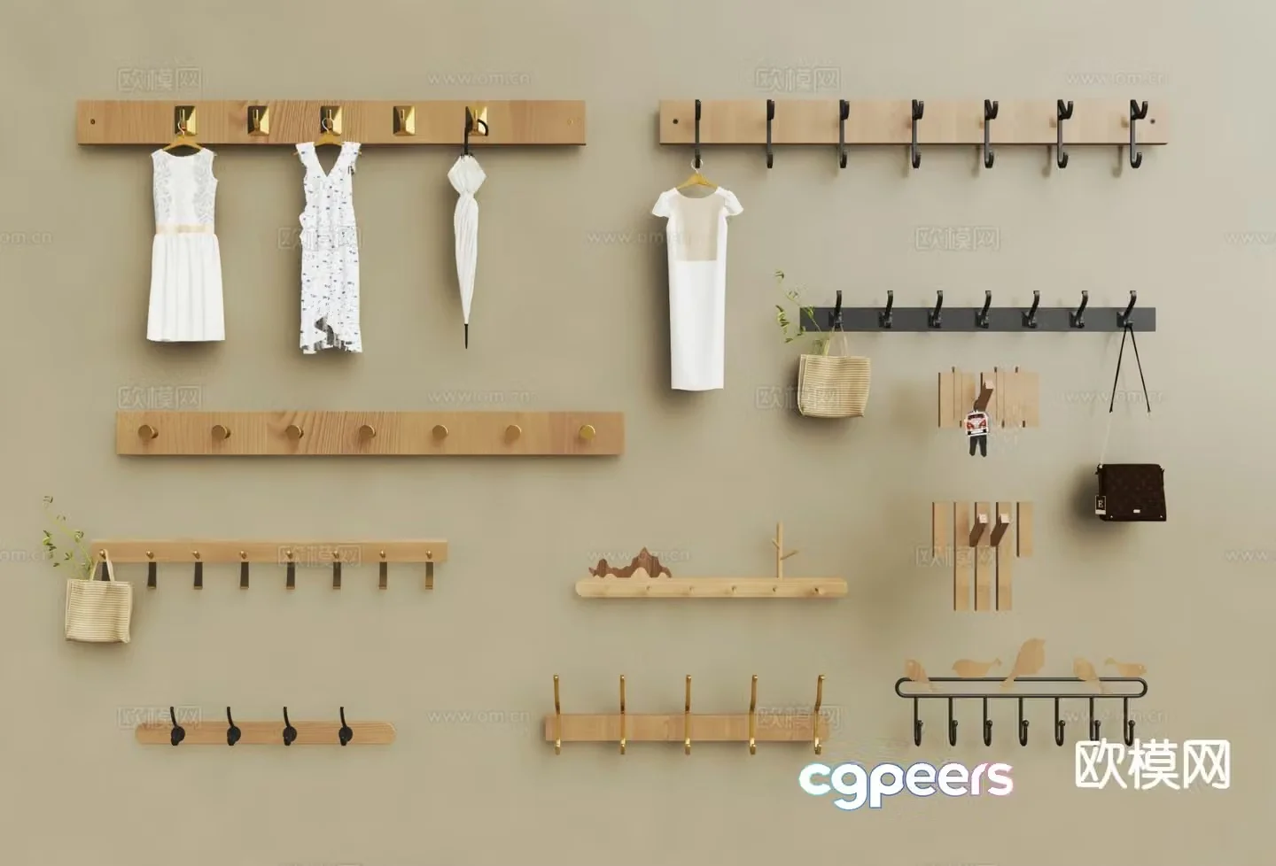 Simple hook clothes hook hanger 3d model