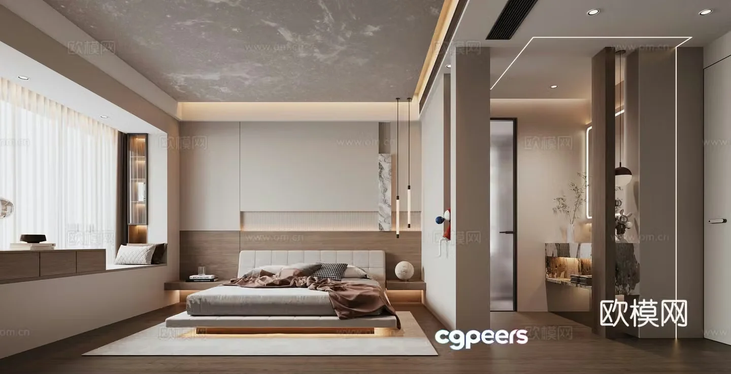 Modern bedroom 3d model