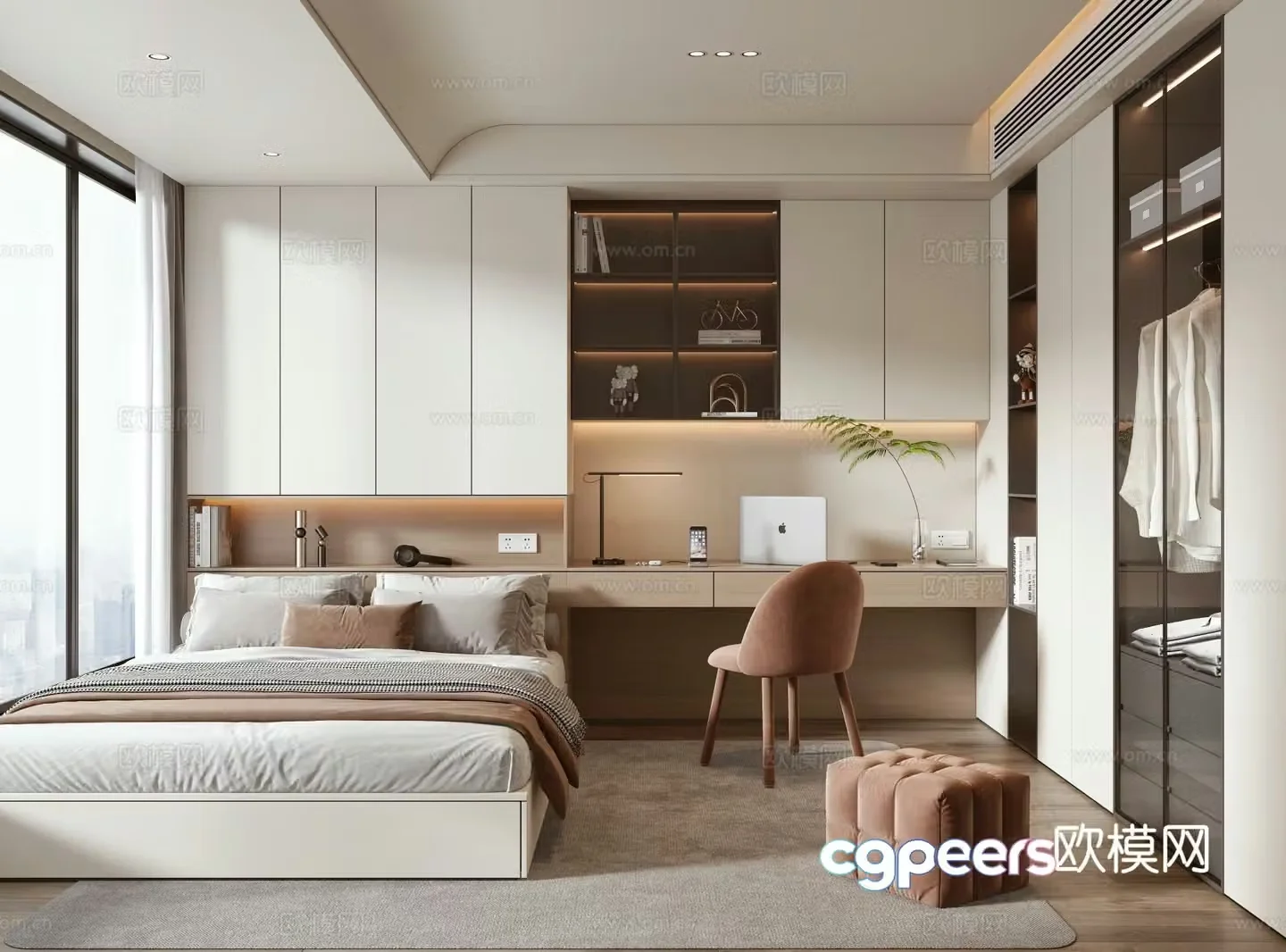 Modern tatami bedroom 3d model