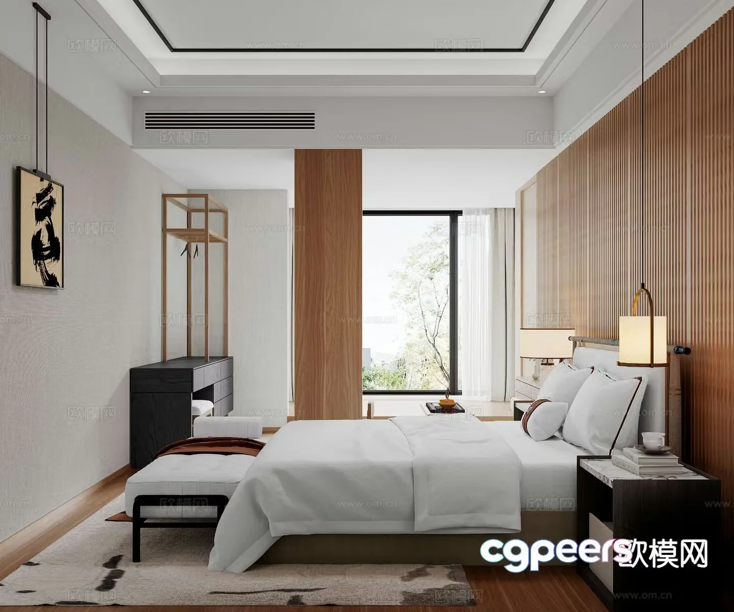 New Chinese style bedroom master bedroom 3d model