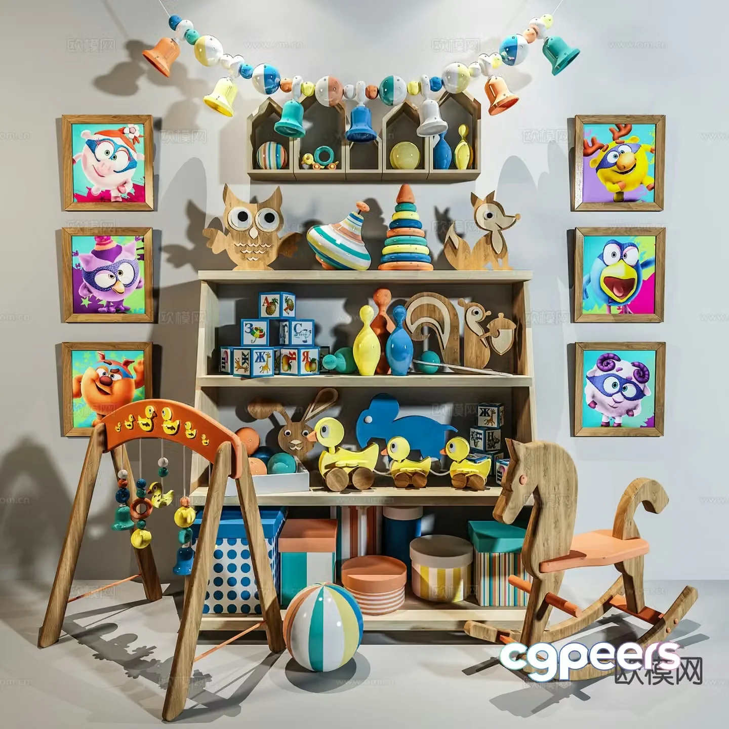 Cartoon toys dolls building block toys doll 3d model