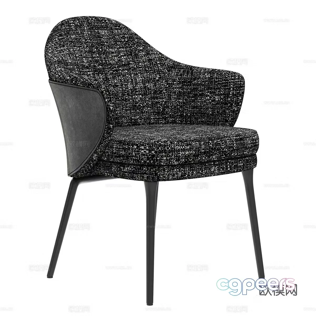 New Chinese dining chair single chair chair 3d model