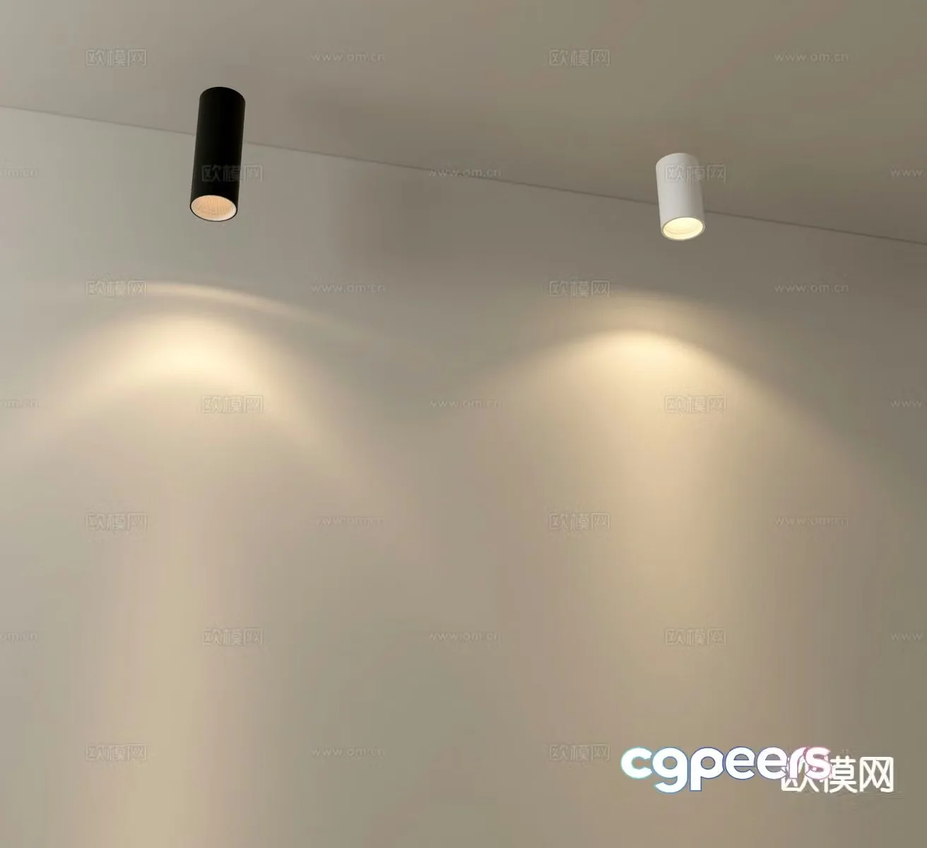 Surface mounted downlight spotlight magnetic light 3D model