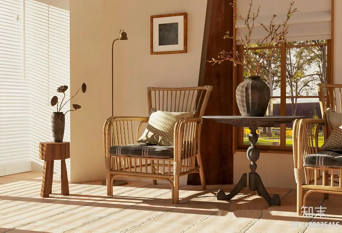 Rattan Chair 3D Model – 10225 – CORONA Render