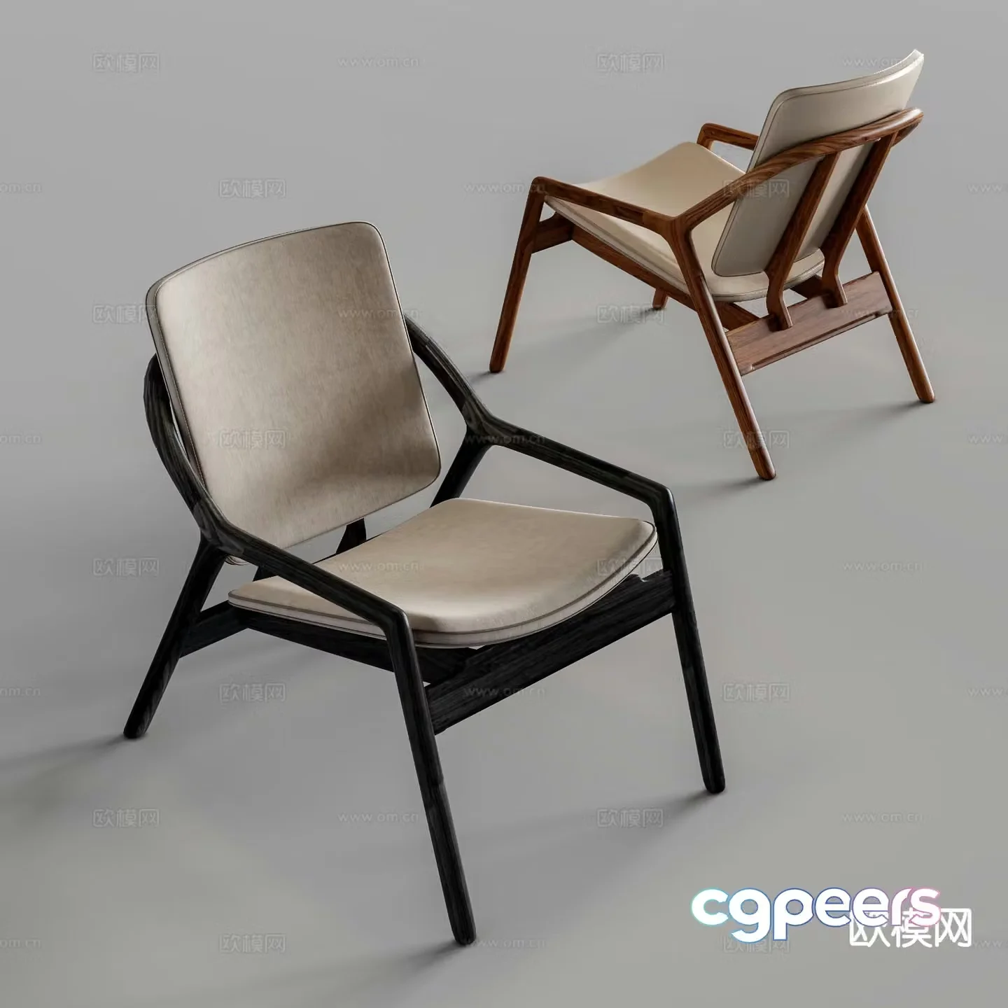 New Chinese style chair single chair 3d model