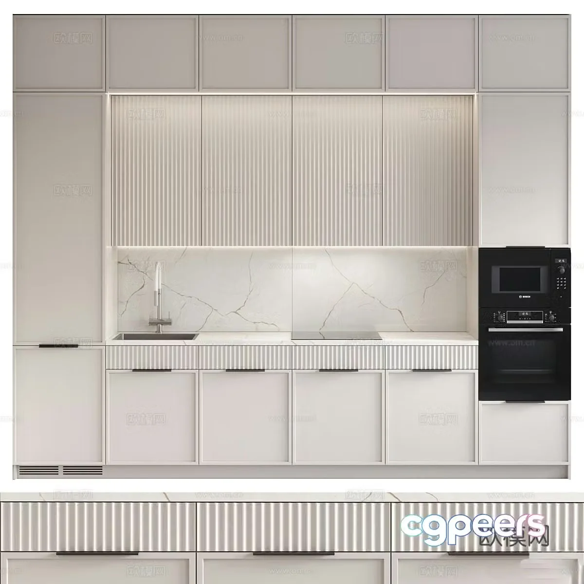 Modern Italian cabinet 3d model