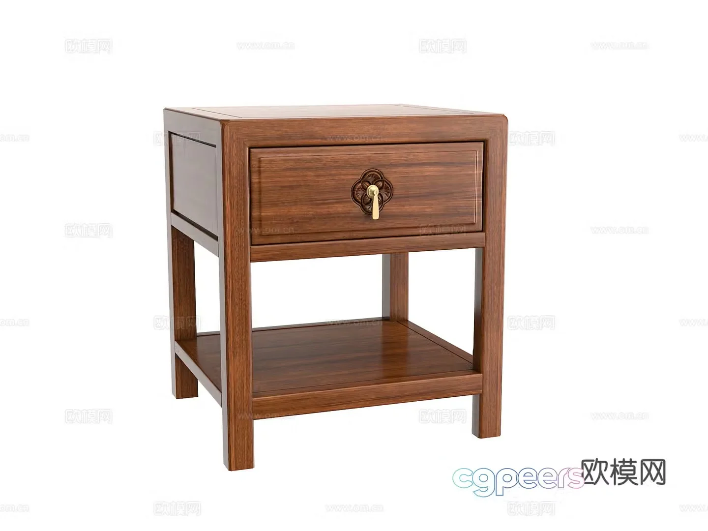 New Chinese style bedside table 3D model