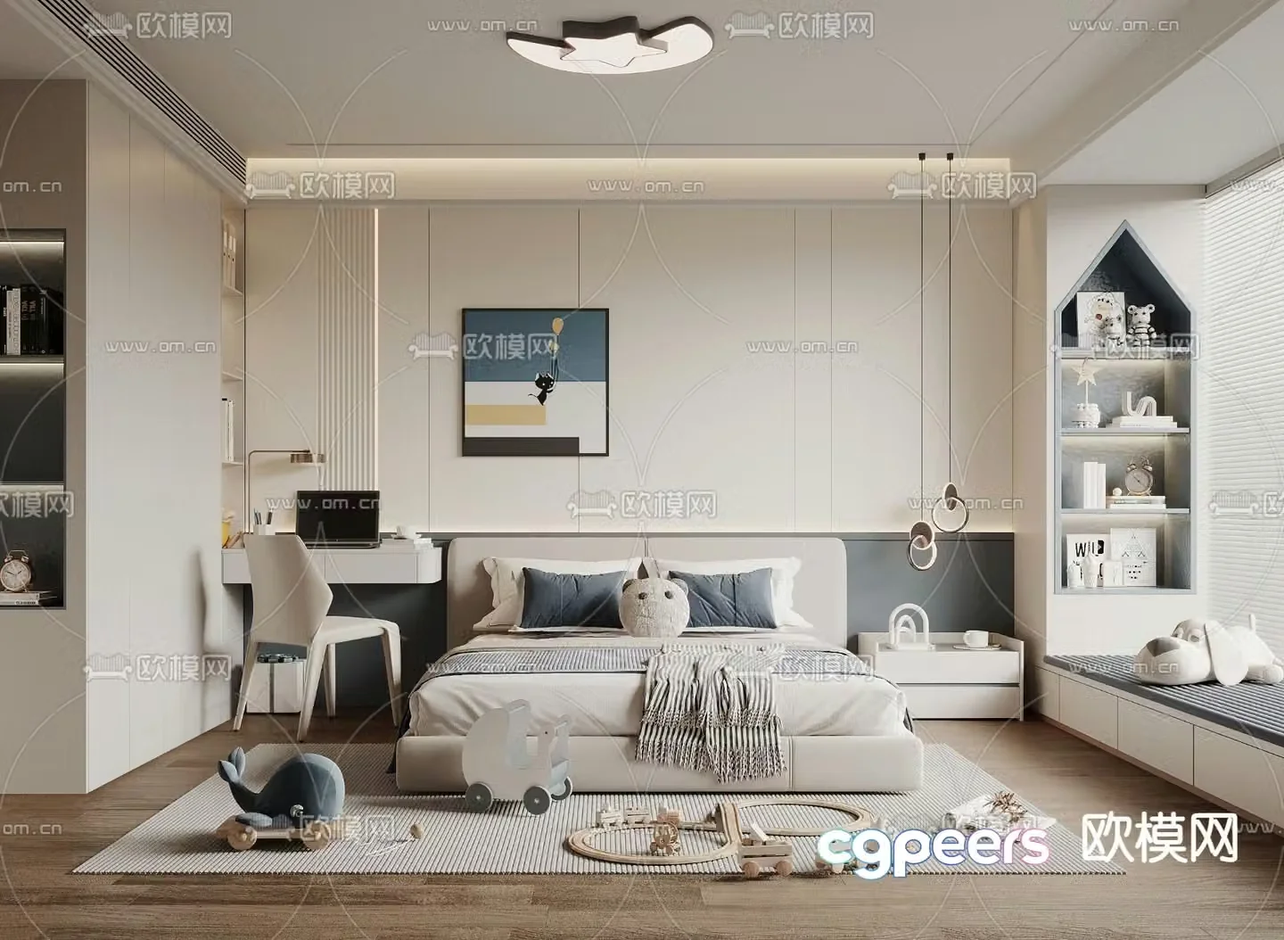 Modern children’s room Boy’s room Kid’s room 3d model