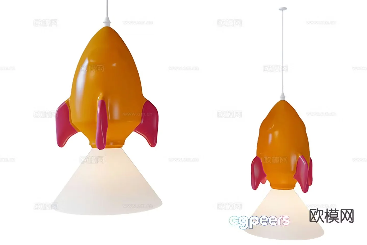 Modern children’s chandelier 3d model