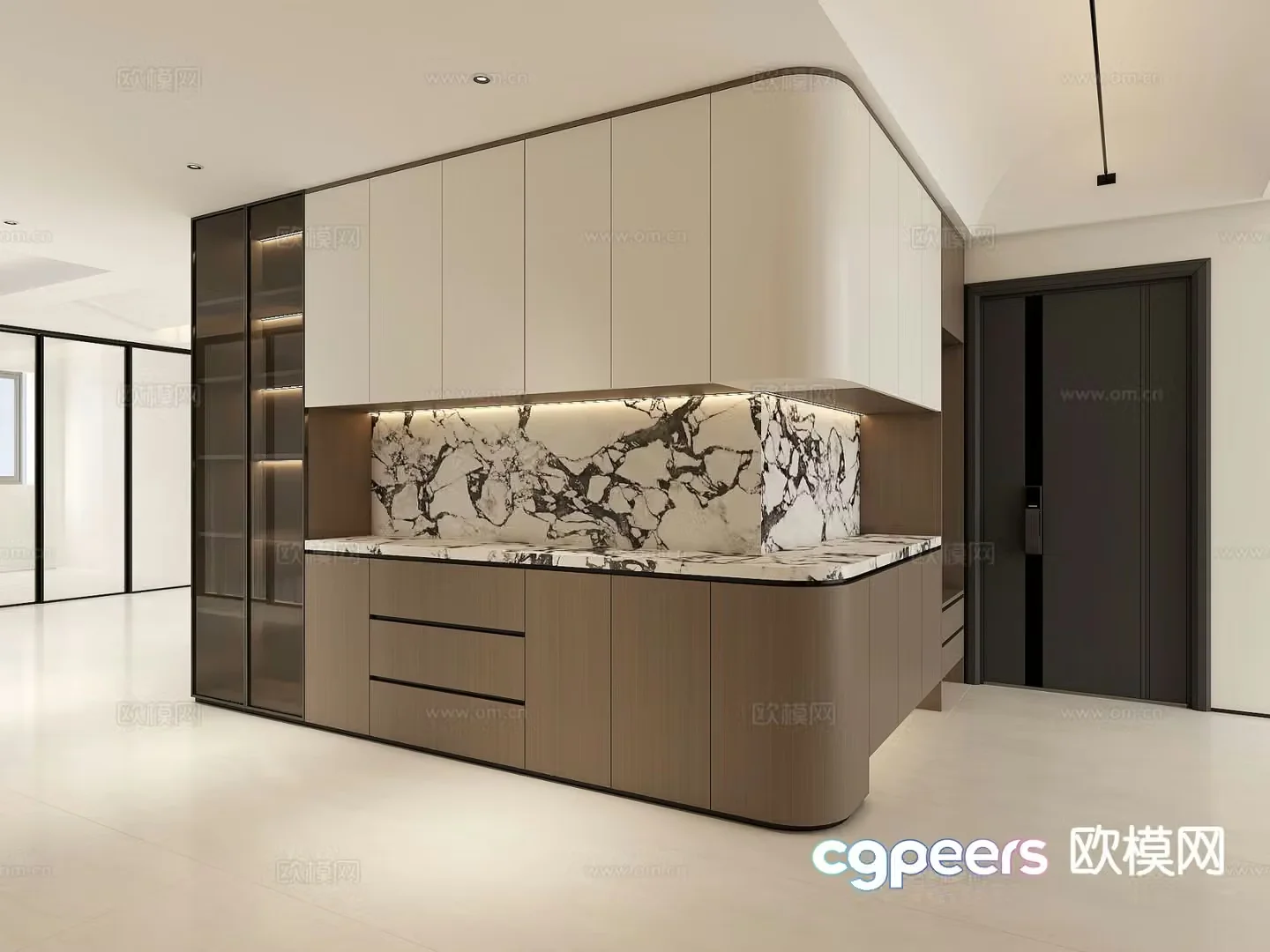 Modern shoe cabinet corner cabinet 3d model