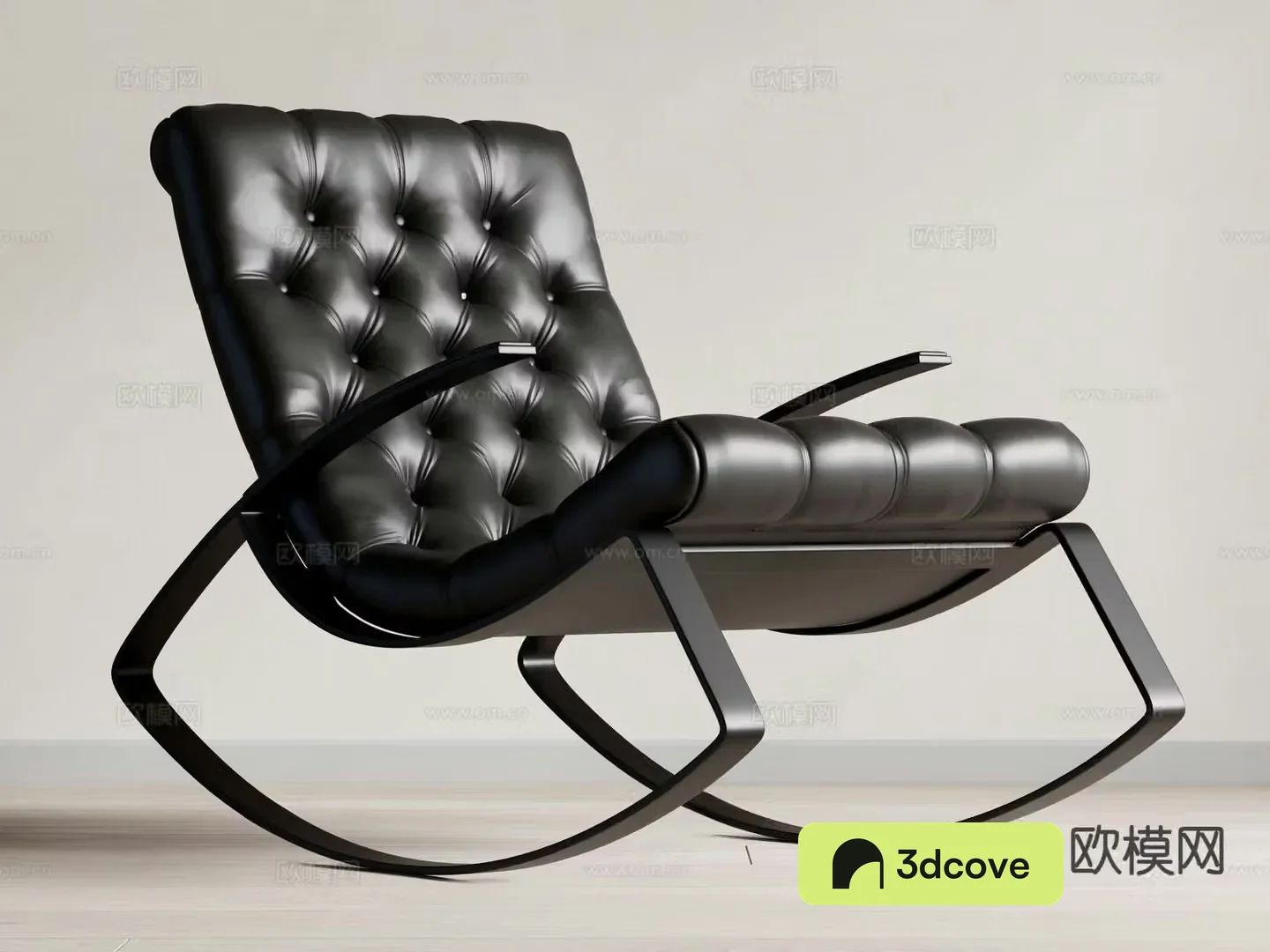 Modern rocking chair leather leisure chair