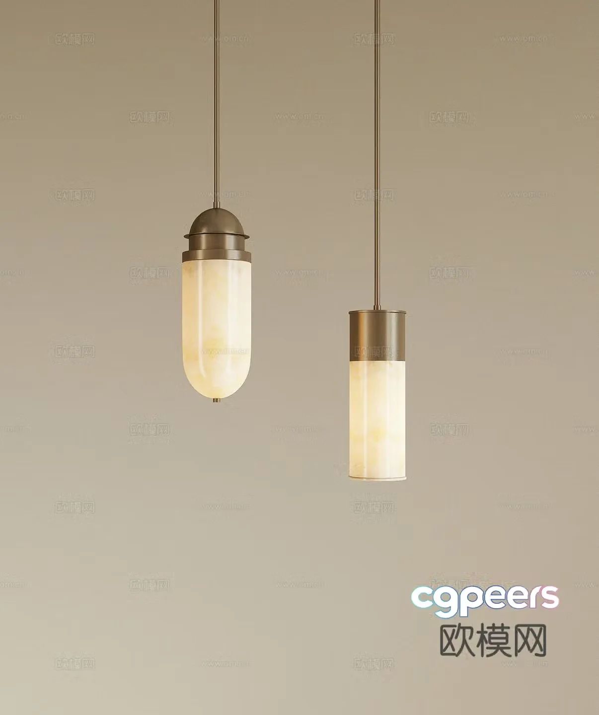 Modern light luxury chandeliers metal chandeliers bedside chandeliers restaurant chandeliers bar chandeliers 3D model