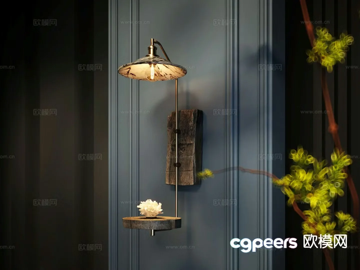 Wabi-sabi wall lamp 3d model