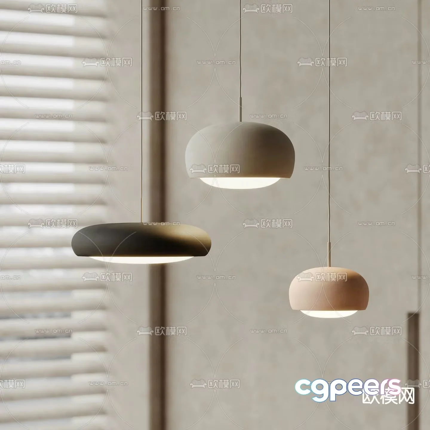 Modern small chandelier 3d model