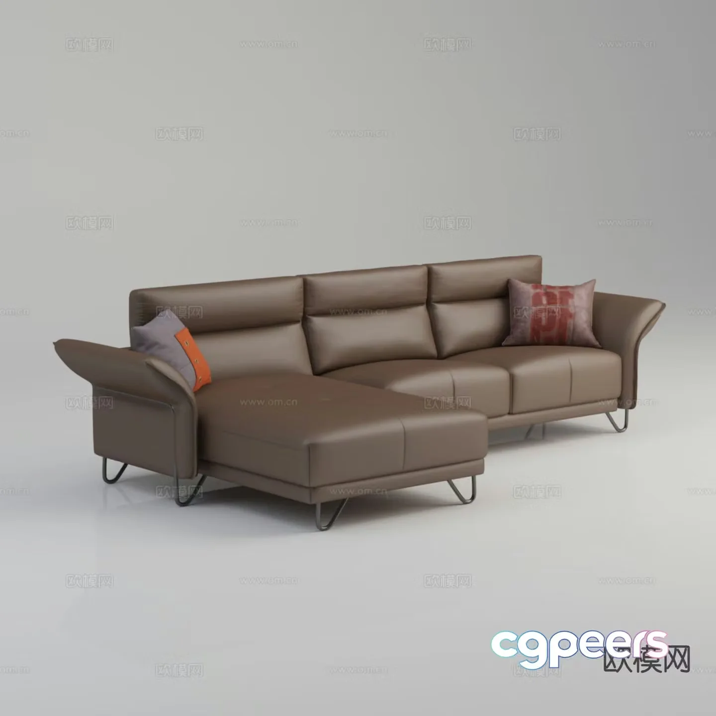 Multi-person sofa corner sofa 3d model