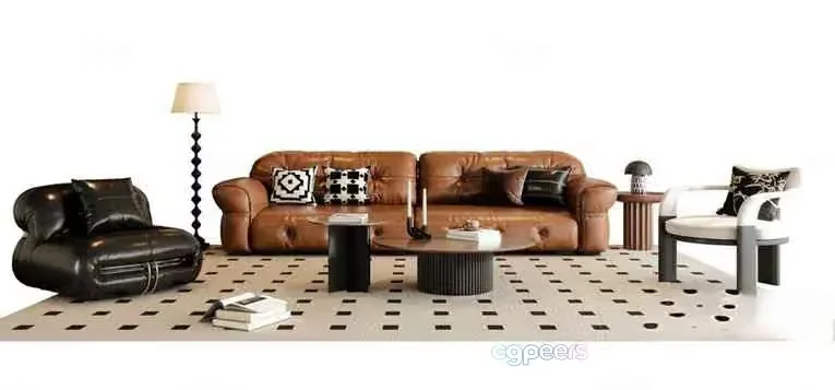 Modern Living Room 3D Model – 8282 – VRAY Render
