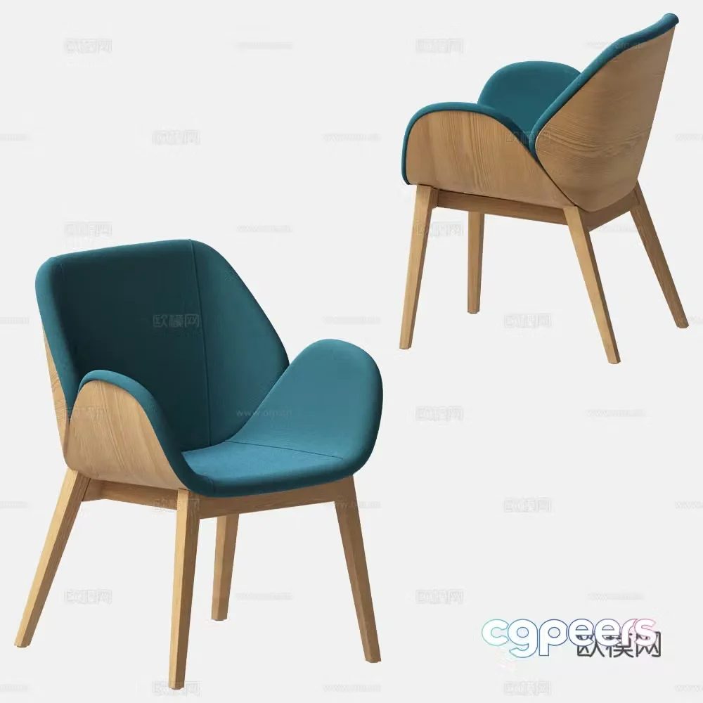 Modern armchair leisure chair 3d model