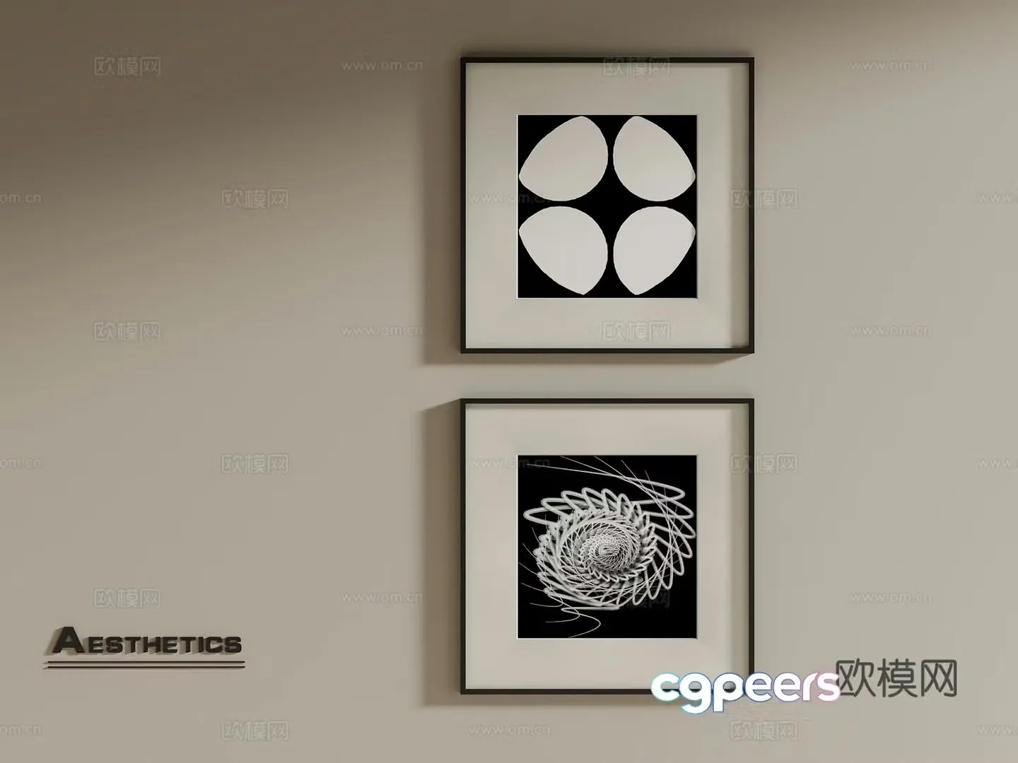Modern minimalist decorative paintings bedroom paintings art paintings abstract paintings study paintings 3D model
