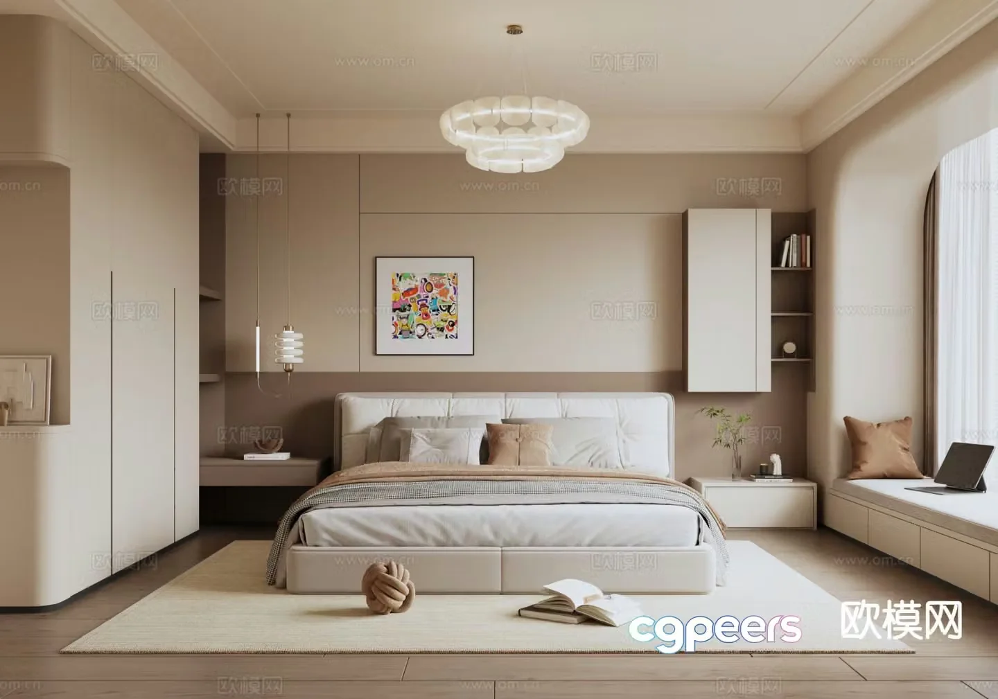 Medieval style bedroom master bedroom 3d model