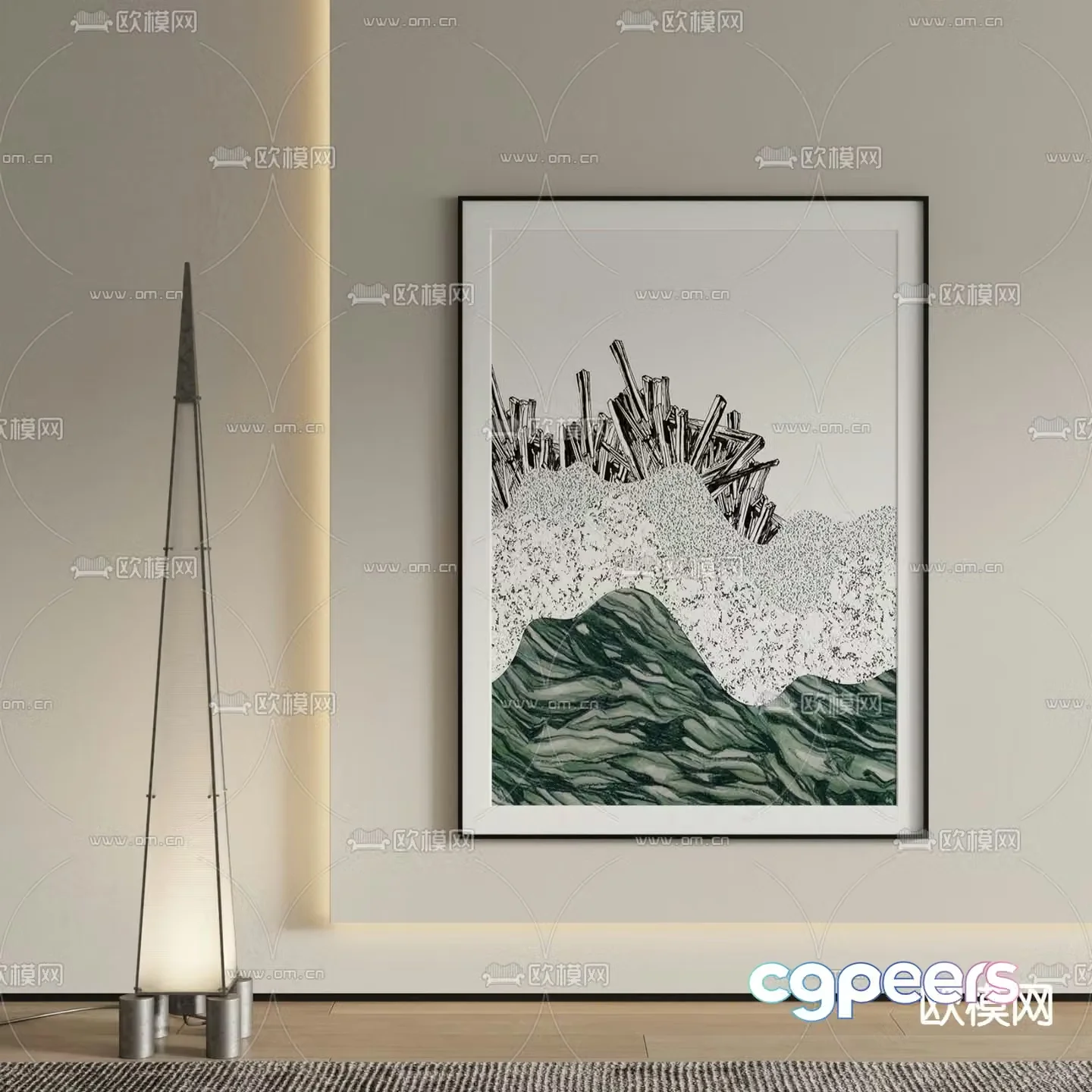 Abstract painting Art painting Decorative painting 3d model