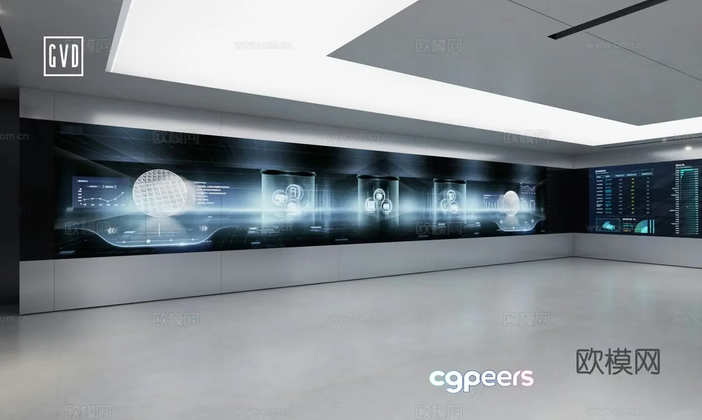 Exhibition and Exhibition Hall Modern Exhibition Hall Technology Exhibition Hall Internet Exhibition Hall Large Screen Visualization Open 3D Model