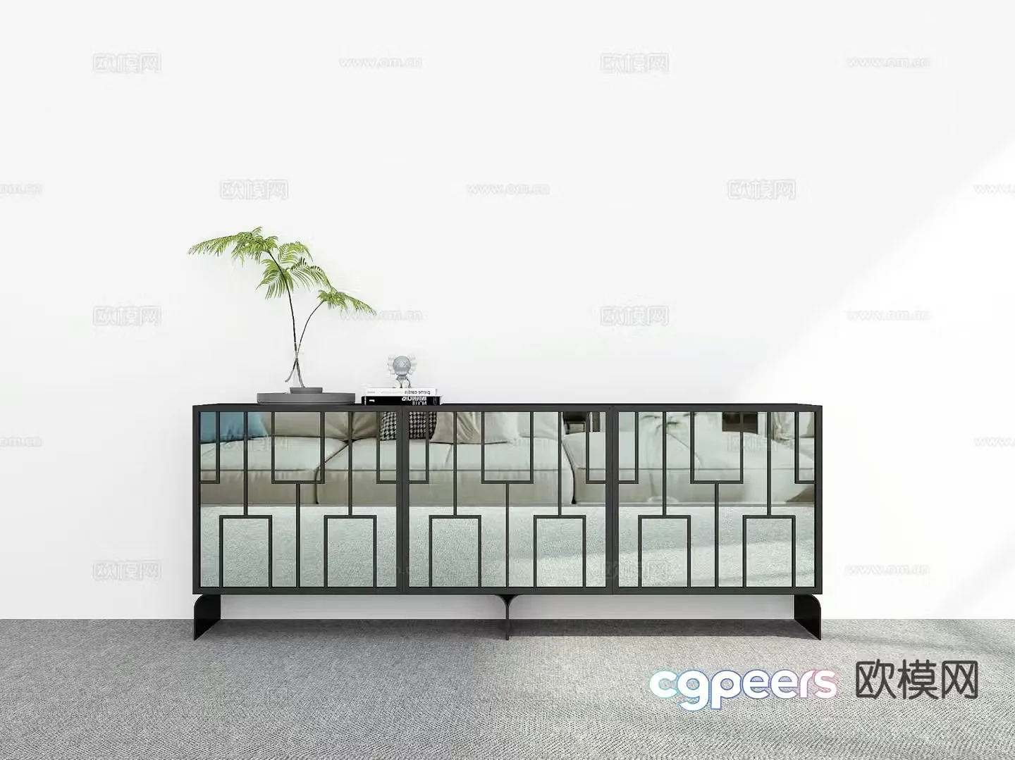 Modern side cabinet entrance cabinet 3d model
