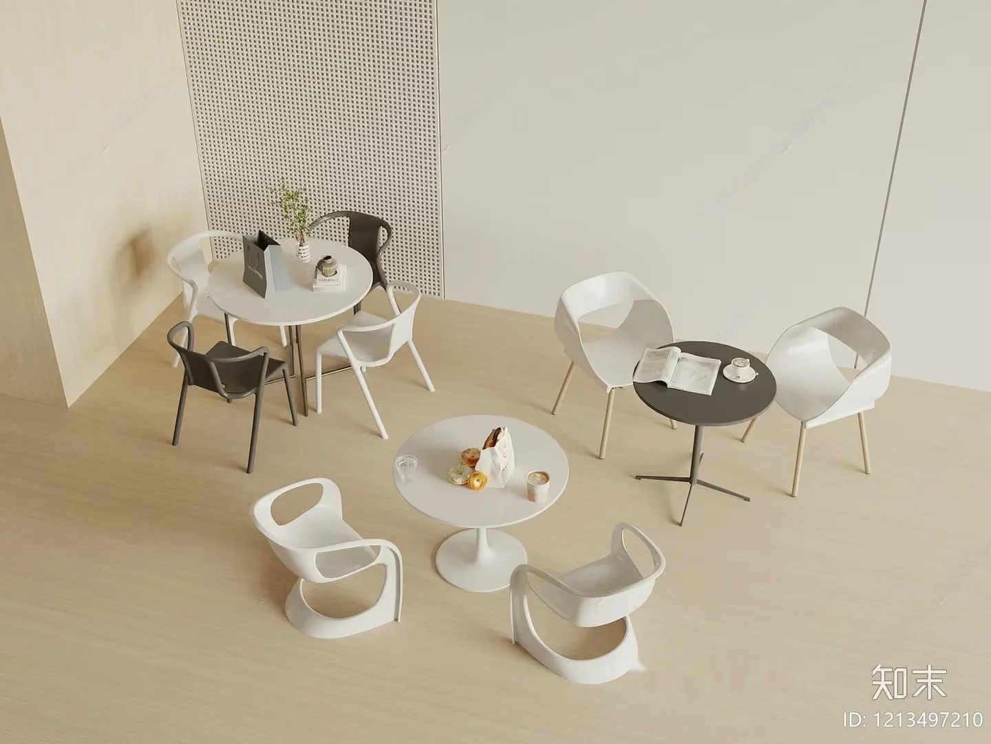 Modern Dining Area 3D Model – 9977 – VRAY Render