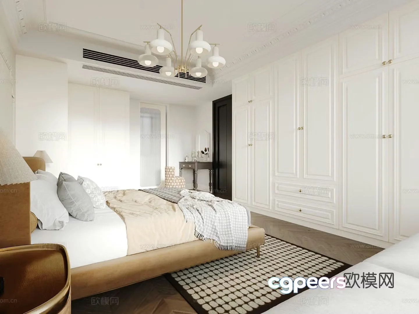 Medieval style bedroom master bedroom 3d model